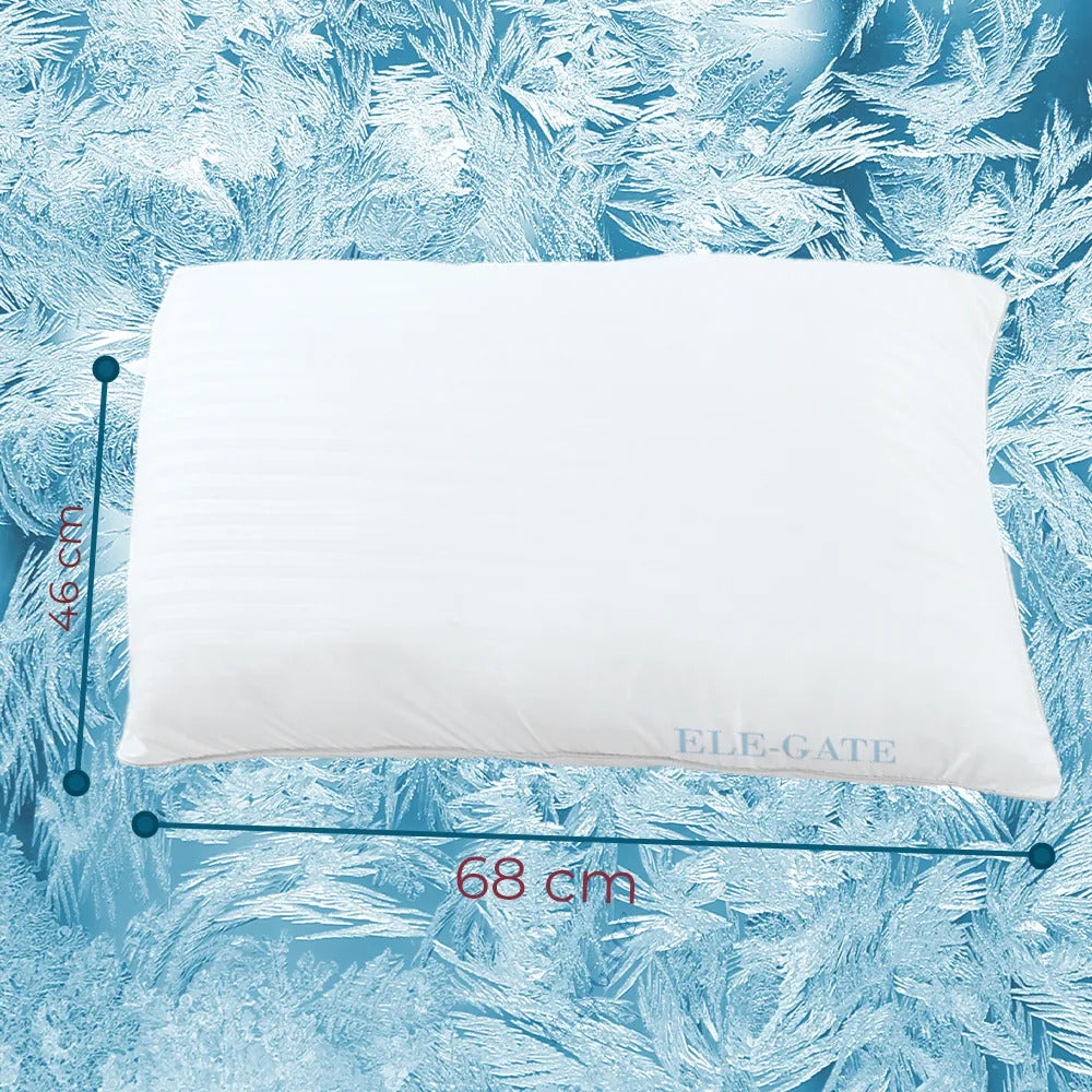 Set De 2 Almohadas De Firmeza Media Con 50 Poliester Y 50