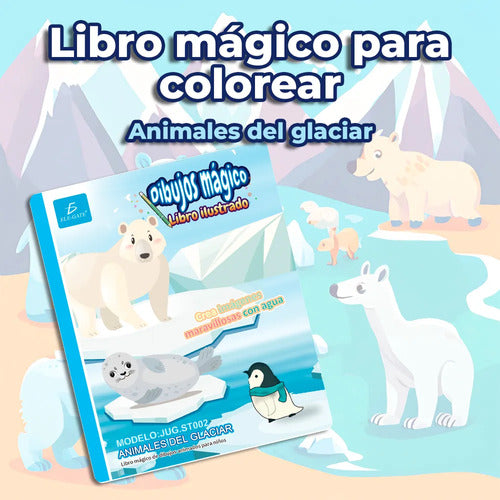 Libro Mágico Infantil Para Colorear Animales Del Glaciar