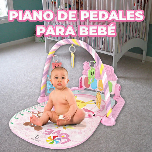 Tapete Musical De Piano Rosa Estimulante Juego Educativo