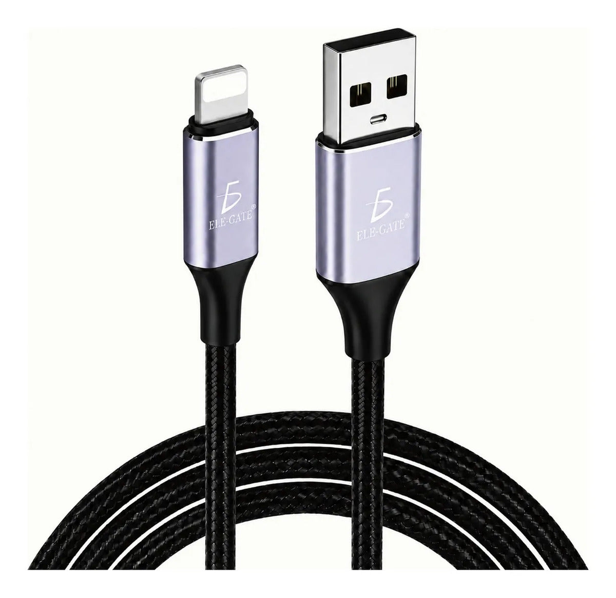 Cable Lightning Usb-a 2 Metros Trenzado Carga 2.4a Para
