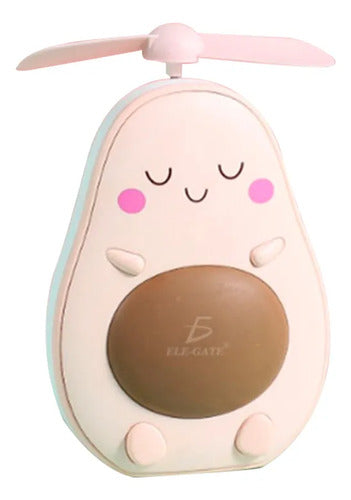 Mini Ventilador Con Lámpara Y Espejo Recargable En Forma De