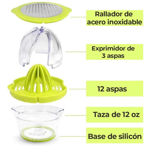 Exprimidor Manual De Jugo Ele-gate Para Cítricos Y Frutas