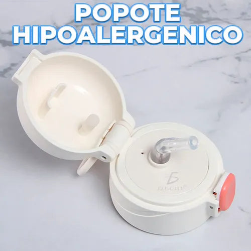 Botella Termo De Acero Inoxidable Con Popote