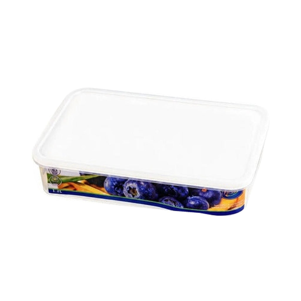 Contenedor rectangular transparente de 900 ml con tapa