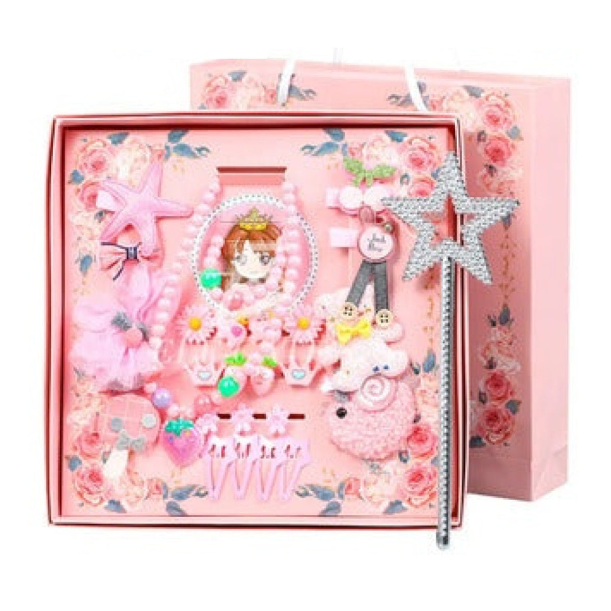 Conjunto de accesorios de cabello para princesas niñas 28