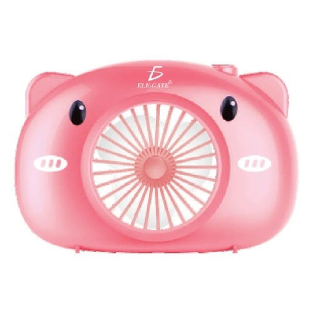 Mini ventilador en forma de cerdito recargable
