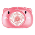 Mini ventilador en forma de cerdito recargable