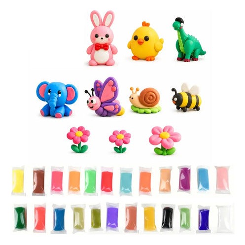Plastilina de harina de trigo 24 colores para niños