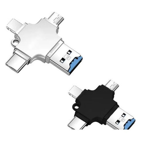 Adaptador lighting OTG lector Type-C micro USB 4 en 1