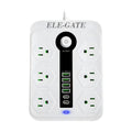 Multicontacto universal con 6 clavijas 4 USB y 2 USB-C