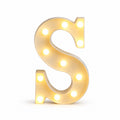 LED letras S 3D luces foco lampara decora abecedario