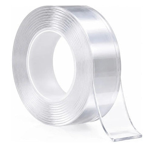 Cinta nano gel transparente doble cara 3 m x 1 cm