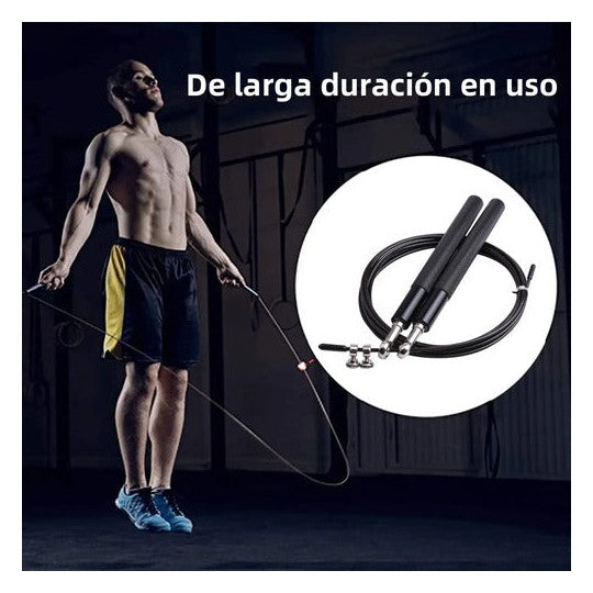 Cuerda de saltar de alta velocidad ajustable de aluminio