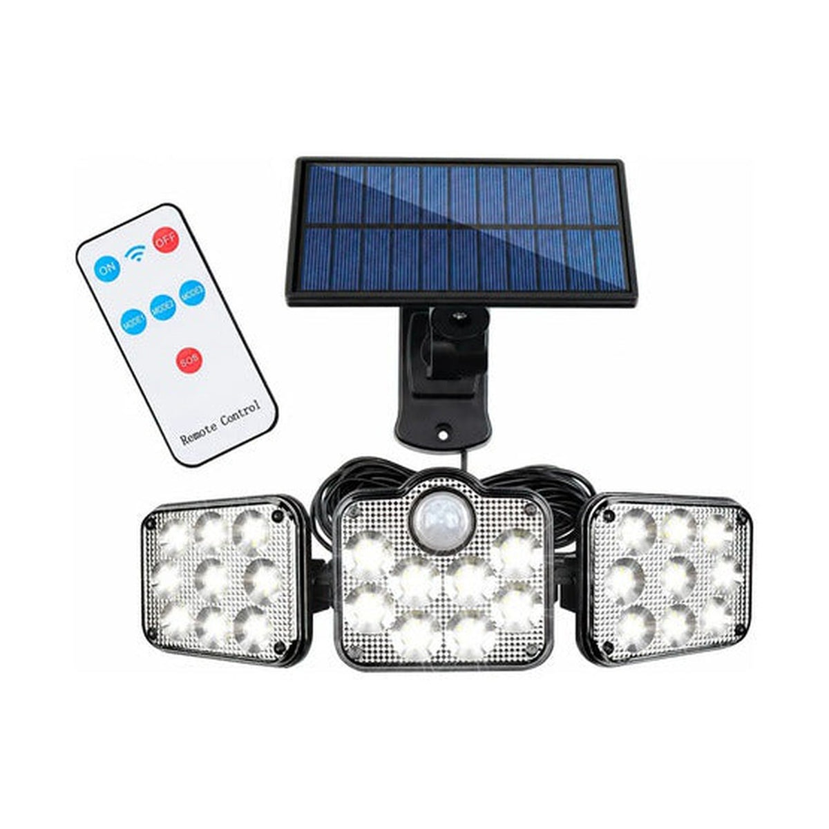 Lampara LED solar con sensor de movimiento impermeables