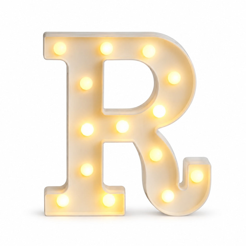 LED letras R 3D luces foco lampara decora abecedario