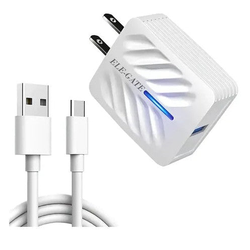 Cargador de celular QC3.0 con cable de tipo C cargar rapida