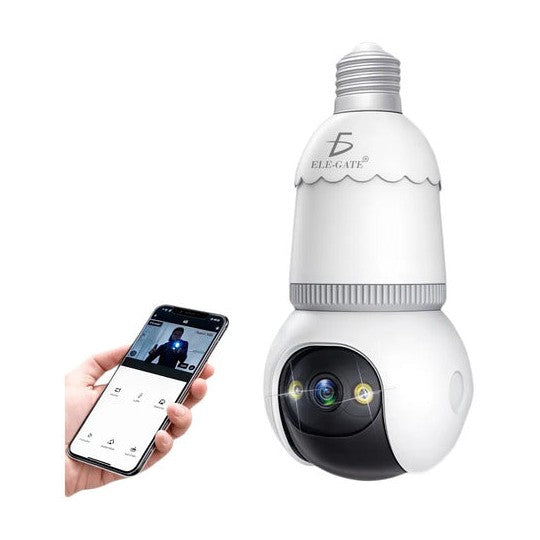 Cámara de seguridad con entrada de socket E27 de 4 MP y 2.4