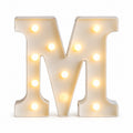 LED letras M 3D luces foco lampara decora abecedario