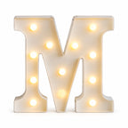 LED letras M 3D luces foco lampara decora abecedario