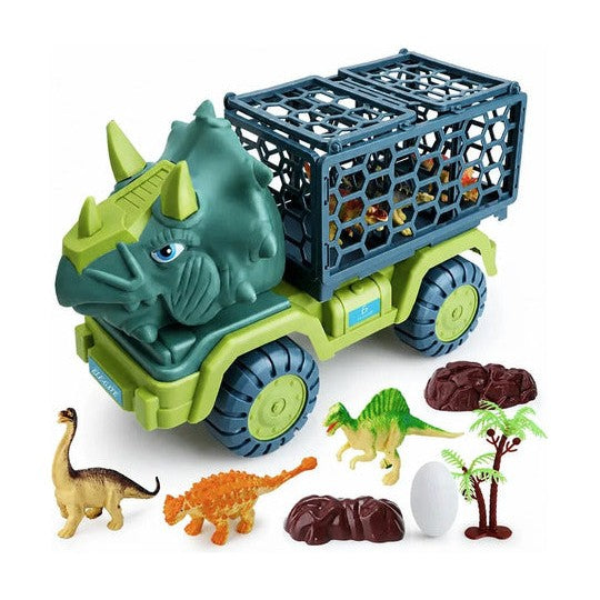 Juguete de vehículo para niños transportador de dinosaurio