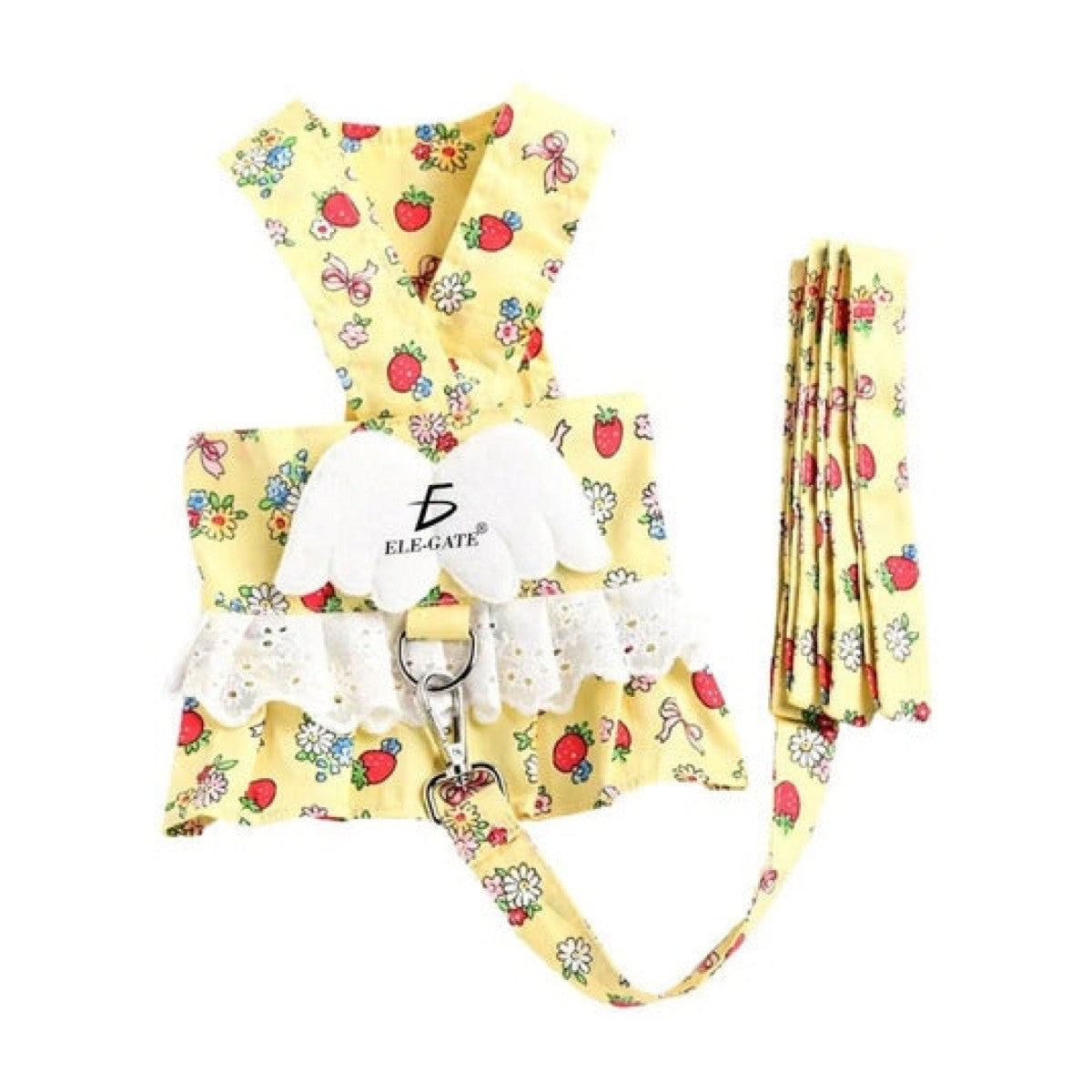 Vestido arnés para perros pequeños talla pequeña amarillo