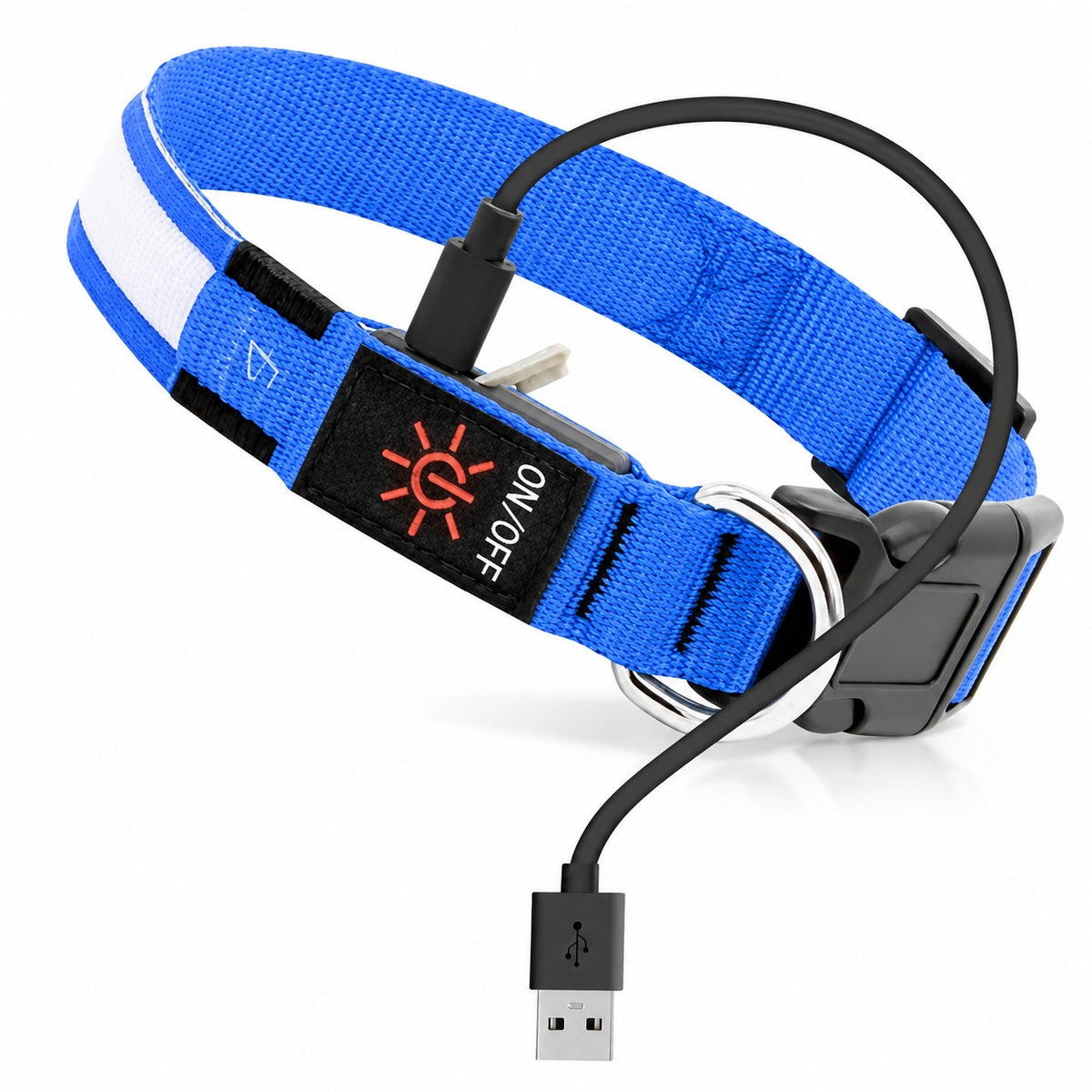 Collar para perro gato mascota iluminado con luz LED forma M