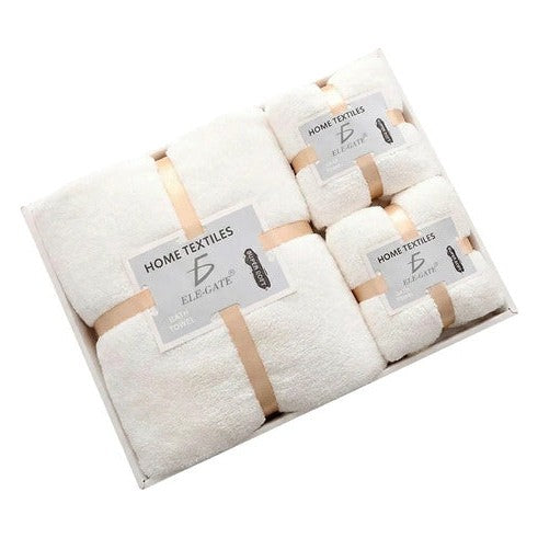 Juego de 3 toallas para baño y manos suavidad y absorción