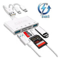 Lector de tarjetas 5 en 1 con adaptador OTG USB USB-C
