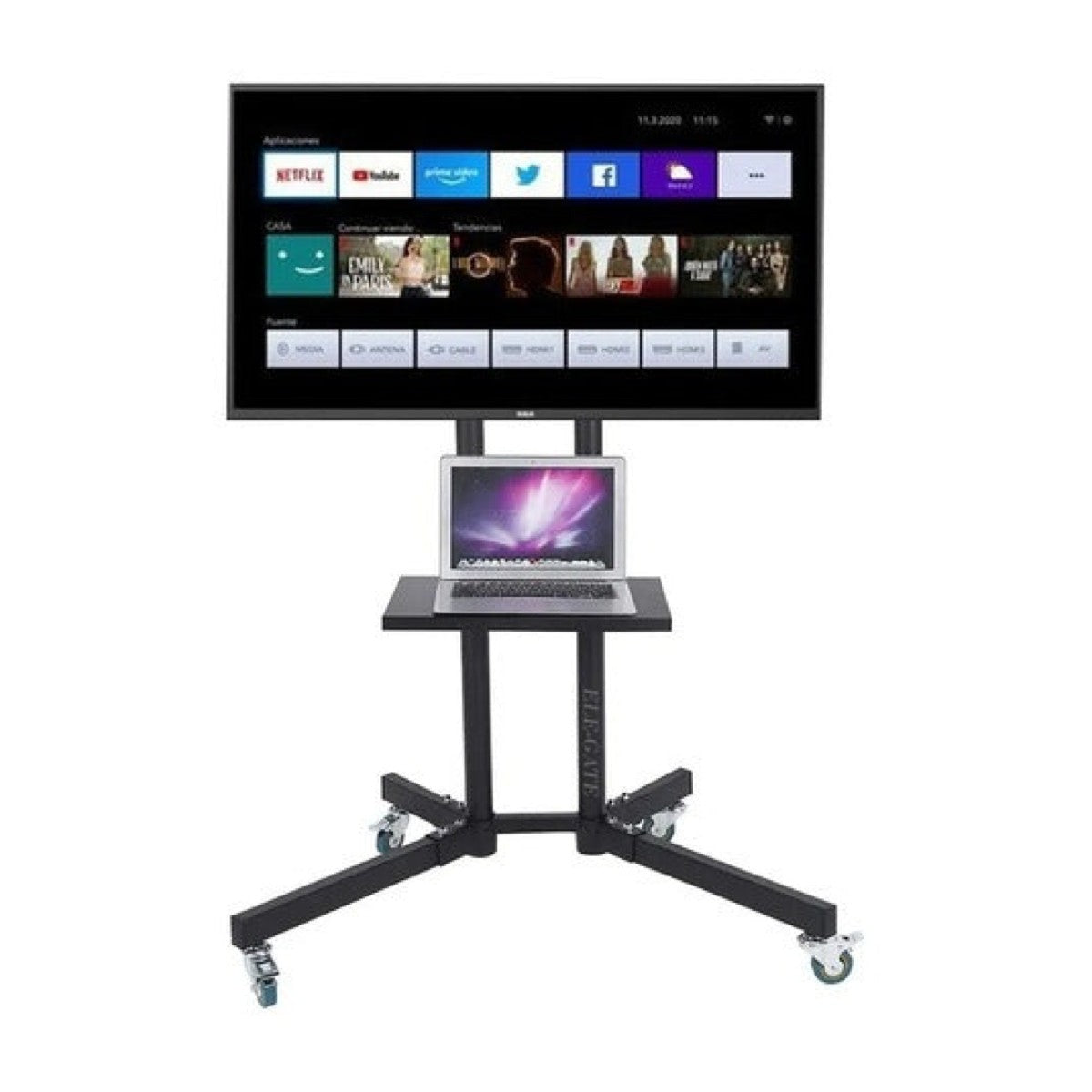 Soporte de TV móvil con ruedas para televisores de pantalla
