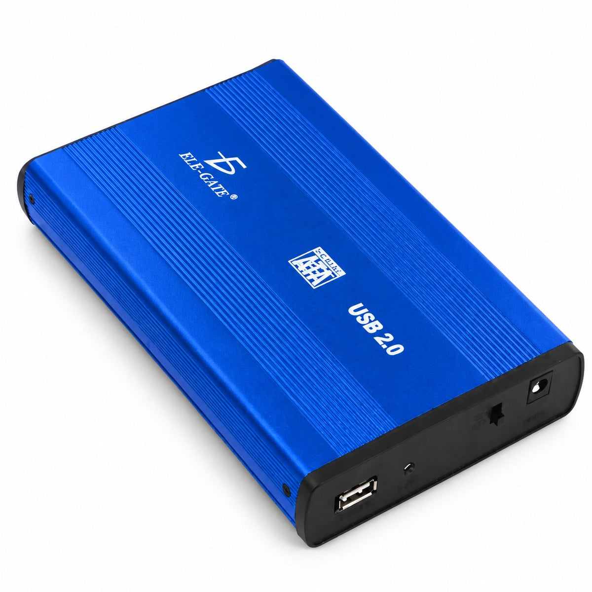 Gabinete case disco duro SATA 3.5 USB externo 2.0 azul