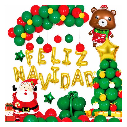 Set de globos de papel de aluminio para fiestas navideñas