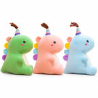 Dinosaurio cumpleañero peluche 30 cm verde