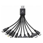 Cable de carga USB 10 en 1 portátil y compatible con varios
