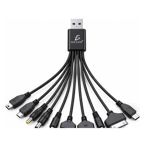 Cable de carga USB 10 en 1 portátil y compatible con varios