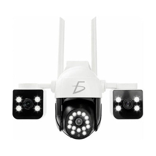 Cámara de seguridad WiFi 3 lentes 4MP HD 360 exterior