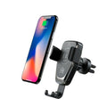 Cargador inalámbrico carga rapida 10W soporte para auto negro