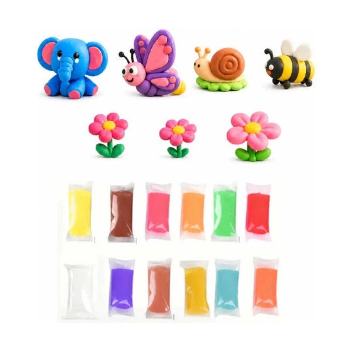 Plastilina de harina de trigo 12 colores para moldear