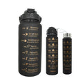Trio de vaso motivacional triple botella gym 3 piezas