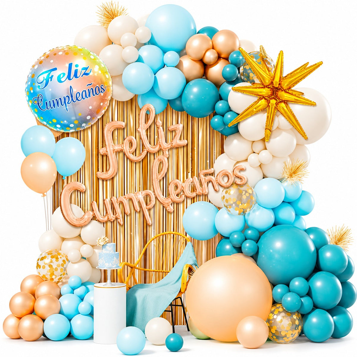 Kit de globos premium para fiesta de cumpleaños