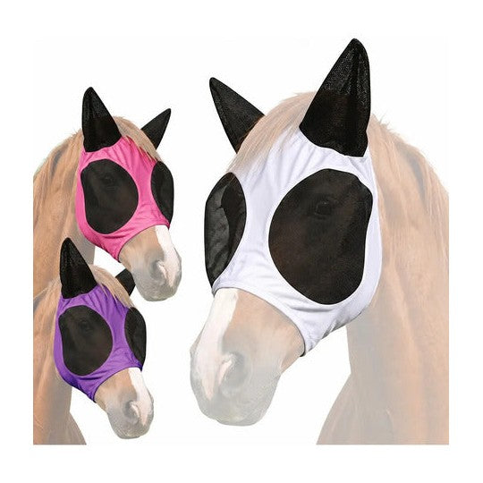 Máscara antimoscas para caballo con cubreorejas 35 × 38 cm beige