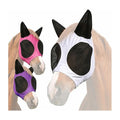 Máscara antimoscas para caballo con cubreorejas 35 × 38 cm beige