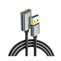 Cable extensión USB 3.0 macho a hembra 3 m 5 gbps negro con carcasas metálicas