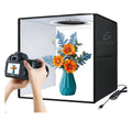 Caja de estudio fotográfico con luz LED regulable