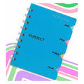 Libreta rayada A5 con 80 hojas portada plastificada y 4 azul