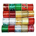 Cintas navideñas diseños variados en rojo verde oro y plata blanco
