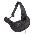Bolso de hombro para mascotas con malla y cinta de negro
