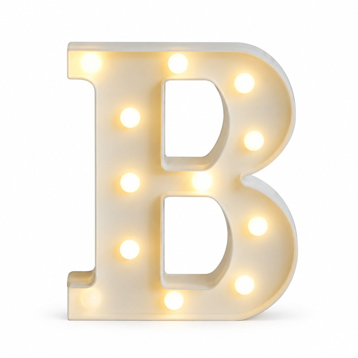 LED letras B 3D luces foco lampara decora abecedario