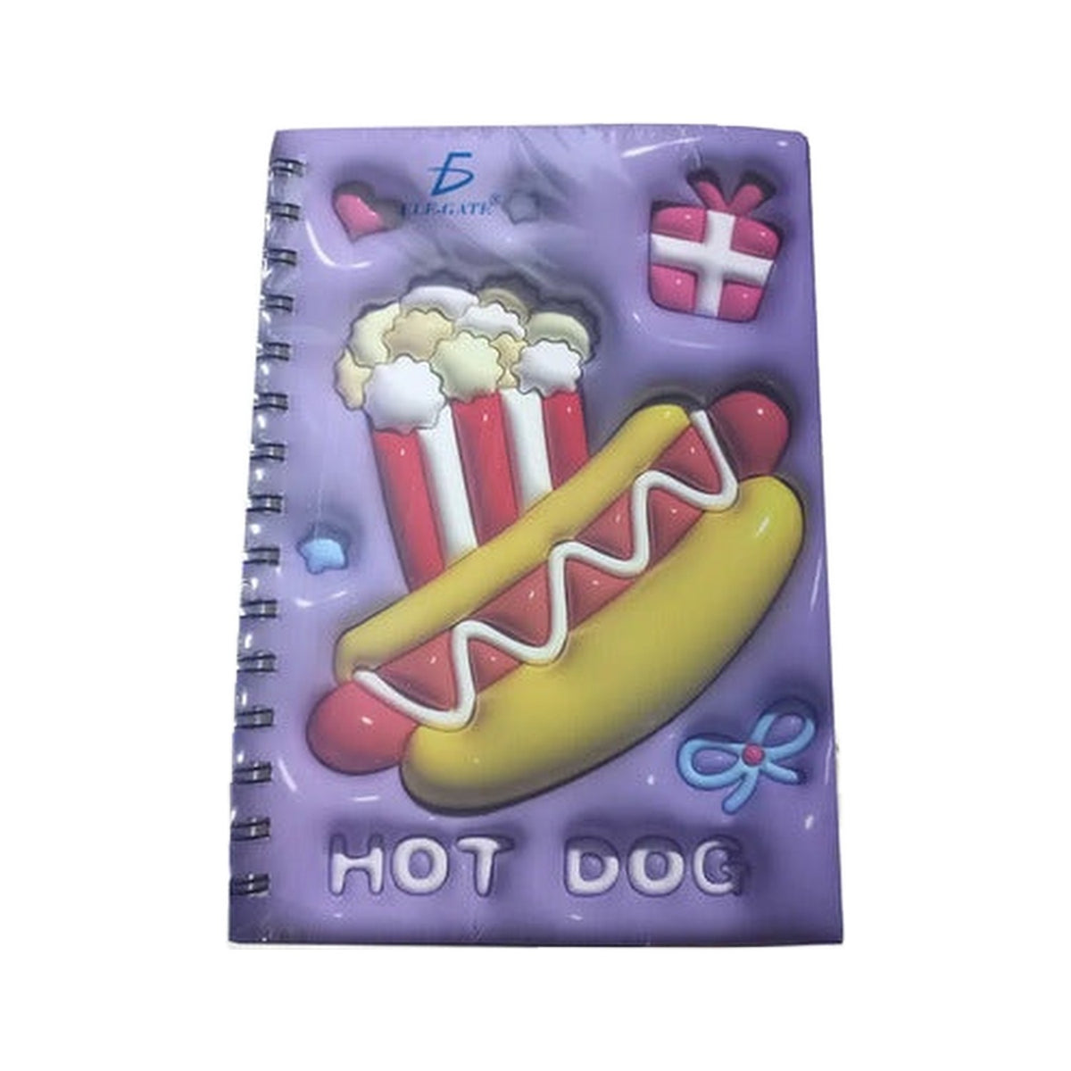 Cuaderno de pasta grueso de 180 hojas rayadas con espiral