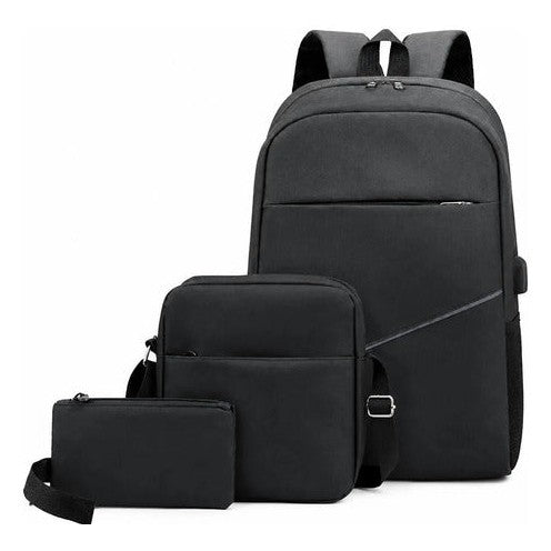 Juego de mochila de 3 piezas para proteger tu equipaje en negro