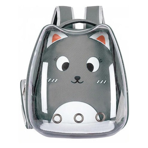 Mochila portátil para mascotas con forma de orejas para gris